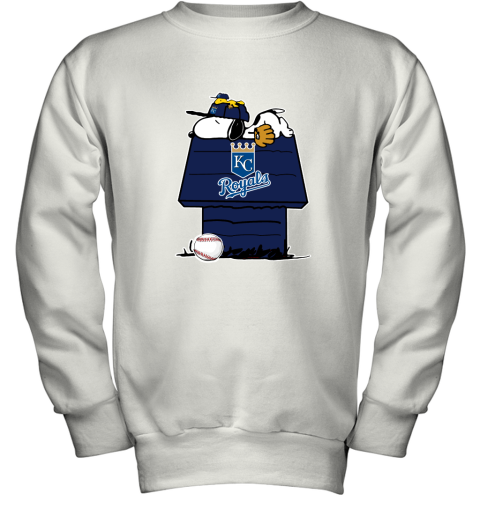 Kansas City Royals Snoopy And Woodstock Resting Together MLB Youth Sweatshirt