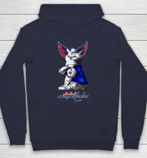 NHL My Cat Loves Washington Capitals Hockey Hoodie 2