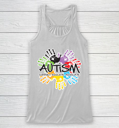 Autism Awareness Handprint (2) Racerback Tank