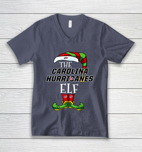 Carolina Hurricanes Christmas ELF Funny NHL V-Neck T-Shirt 7