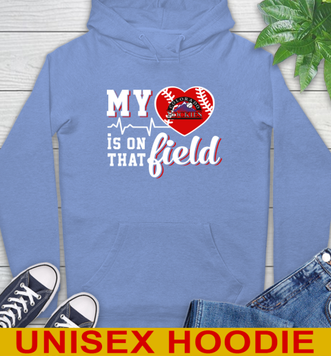 MLB My Heart Is On That Field Baseball Sports Colorado Rockies Hoodie 11