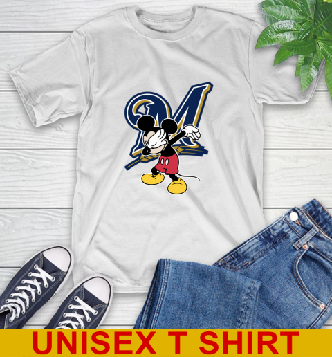 Milwaukee Brewers MLB Baseball Dabbing Mickey Disney Sports T-Shirt