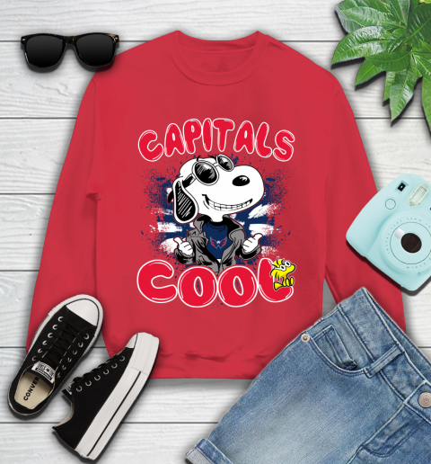 NHL Hockey Washington Capitals Cool Snoopy Shirt Youth Sweatshirt 6