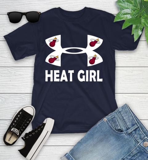 NBA Miami Heat Girl Under Armour Basketball Sports Youth T-Shirt 2