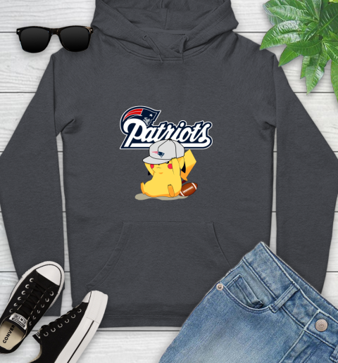 NFL Pikachu Football Sports New England Patriots Youth Hoodie 8