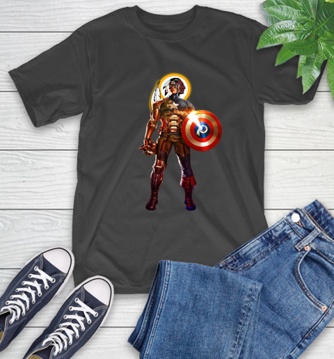 NFL Captain America Marvel Avengers Endgame Football Sports Washington Redskins T-Shirt 2