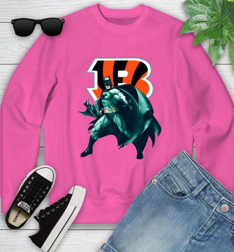 NFL Batman Football Sports Cincinnati Bengals Youth Sweatshirt 7