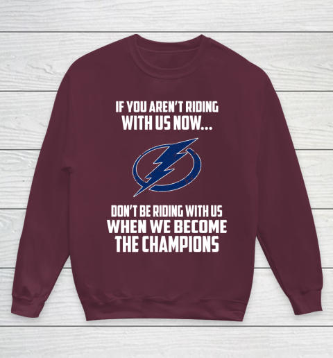NHL Tampa Bay Lightning Hockey We Become The Champions Youth Sweatshirt 4