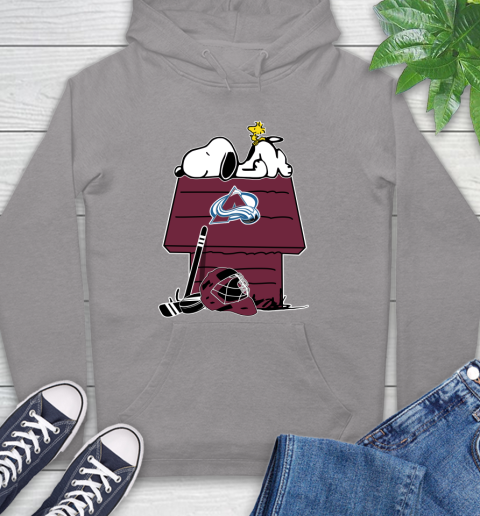 Colorado Avalanche NHL Hockey Snoopy Woodstock The Peanuts Movie Hoodie 6