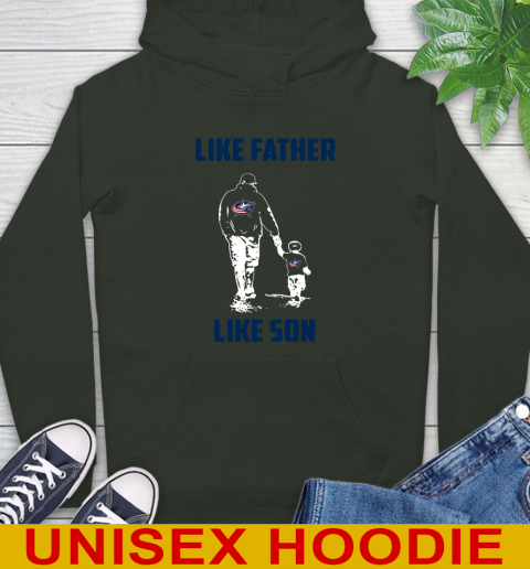 Columbus Blue Jackets NHL Hockey Like Father Like Son Sports Hoodie 12