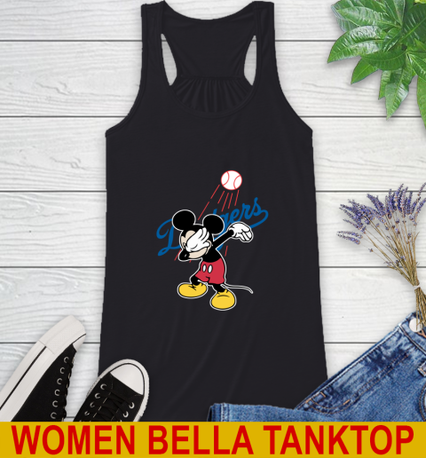 Los Angeles Dodgers MLB Baseball Dabbing Mickey Disney Sports Racerback Tank 2
