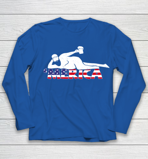 Beer Lover Funny Shirt Mens 4th Of July Merica Fat Party Funny Drinking Adult Joke Youth Long Sleeve 7