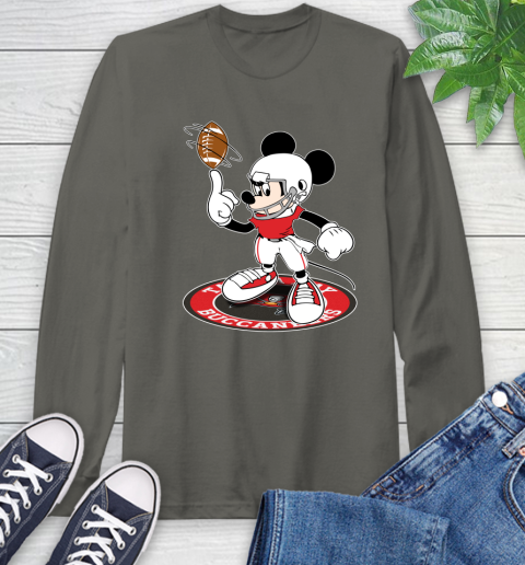 NFL Football Tampa Bay Buccaneers Cheerful Mickey Disney Shirt Long Sleeve T-Shirt 9