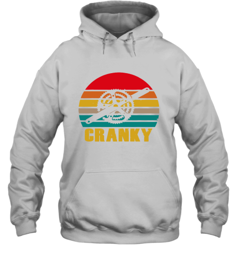 Bicycle Cranky Cycling Lovers Sunset Vintage Hoodie