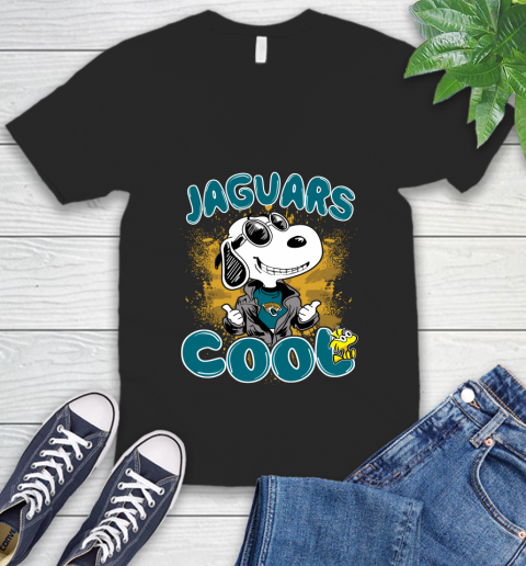 NFL Football Jacksonville Jaguars Cool Snoopy Shirt V-Neck T-Shirt