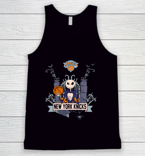 NBA New York Knicks Basketball Jack Skellington Halloween Tank Top