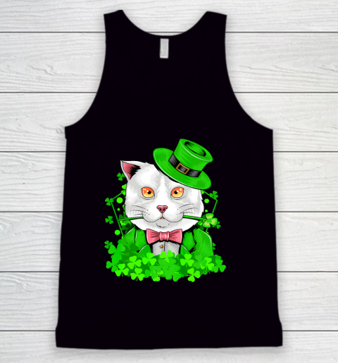 Cat Leprechaun Cat Lover Shamrock St Patrick s Day Tank Top