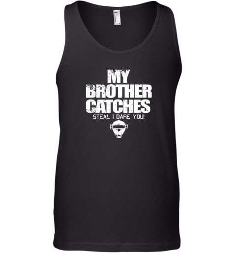 Cool Baseball Catcher Funny Shirt Cute Gift Brother Sister Tank Top