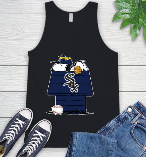 MLB Chicago White Sox Snoopy Woodstock The Peanuts Movie Baseball T Shirt Tank Top 2