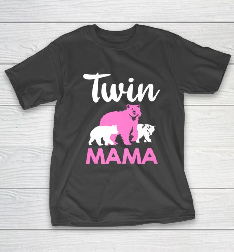 Funny Twin Mom Gift For Women Mother Cool Mama Bear And Cubs T-Shirt