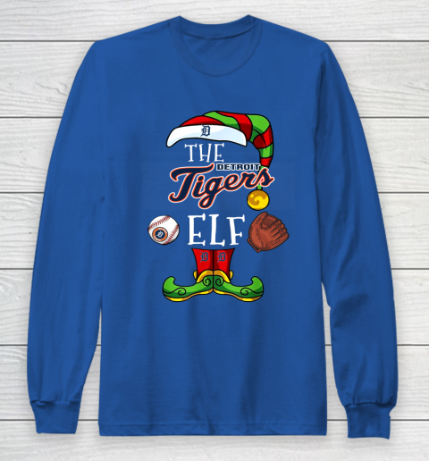 Detroit Tigers Christmas ELF Funny MLB Long Sleeve T-Shirt 6