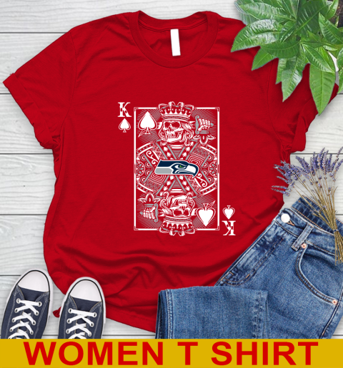 Seattle Seahawks NFL Football The King Of Spades Death Cards Shirt Women's T-Shirt 12 Seattle Seahawks NFL Football The King Of Spades Death Cards Shirt Women's T-Shirt - Image 12