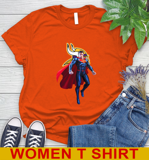 NFL Superman DC Sports Football Minnesota Vikings Women's T-Shirt 4