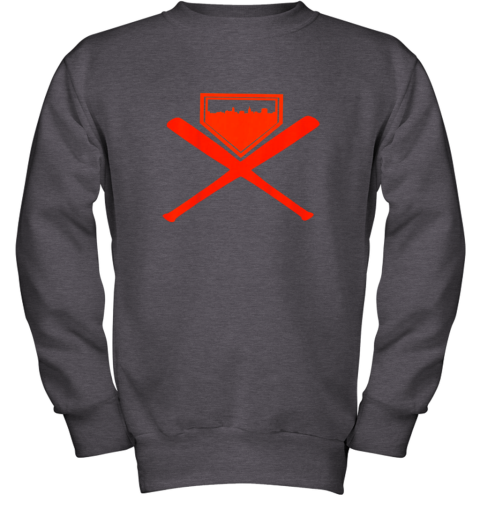 k6zc plate vintage sf skyline shirt san francisco baseball home youth sweatshirt 47 front dark heather