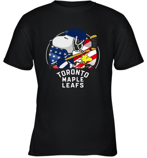 Toronto Mapples Leafs Ice Hockey Snoopy And Woodstock NHL Youth T-Shirt
