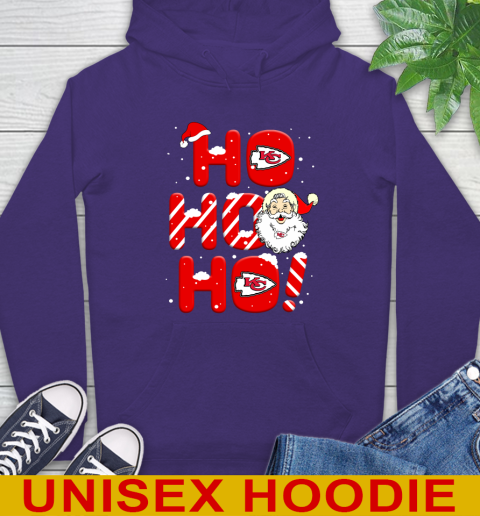 Kansas City Chiefs NFL Football Ho Ho Ho Santa Claus Merry Christmas Shirt Hoodie 5