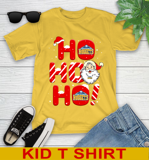 Denver Nuggets NBA Basketball Ho Ho Ho Santa Claus Merry Christmas Shirt Youth T-Shirt 9