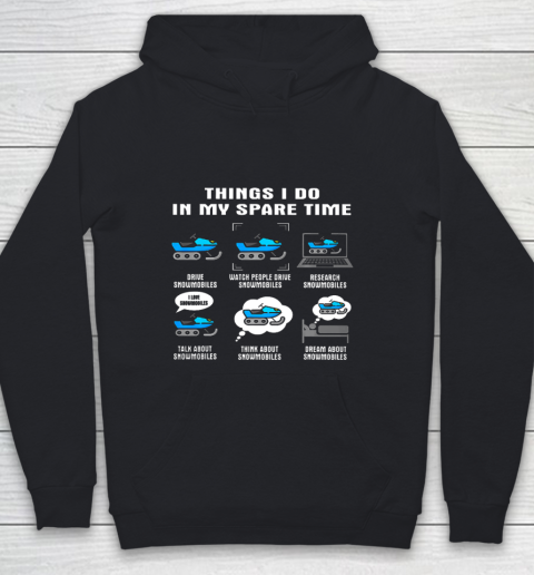 Things I Do In My Spare Time Snowmobile Youth Hoodie