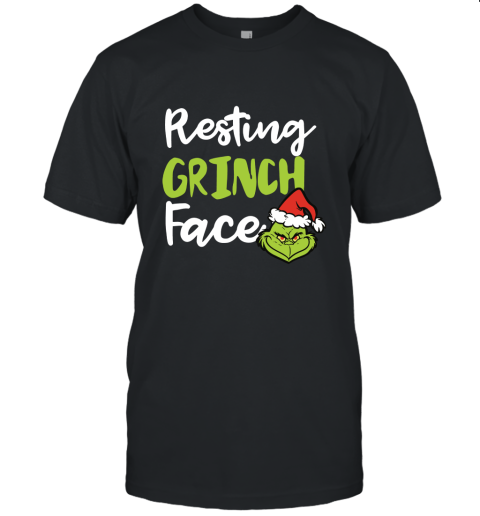 Resting Grinch Face Christmas Unisex Jersey Tee