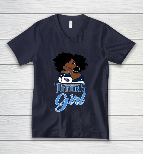 Tennessee Titans Girl NFL V-Neck T-Shirt 3