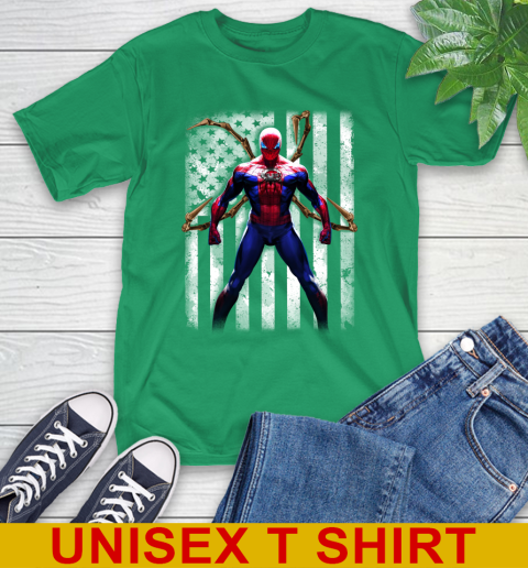 MLB Baseball Cincinnati Reds Spider Man Avengers Marvel American Flag Shirt T-Shirt 7