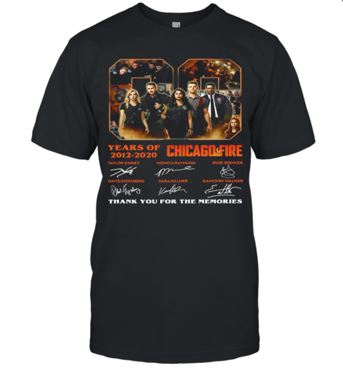 08 Years Of 2012 2020 Chicago Fire Thank You For The Memories Signatures Unisex Jersey Tee