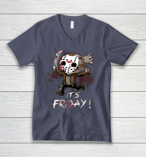 Funny Friday 13th Jason Funny Halloween Horror V-Neck T-Shirt 7