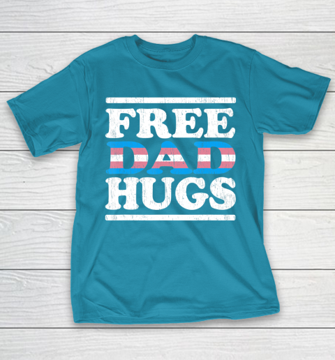 Father gift shirt Rainbow transgender LGBT Pride shirt Vintage Free Dad Hugs T Shirt T-Shirt 17