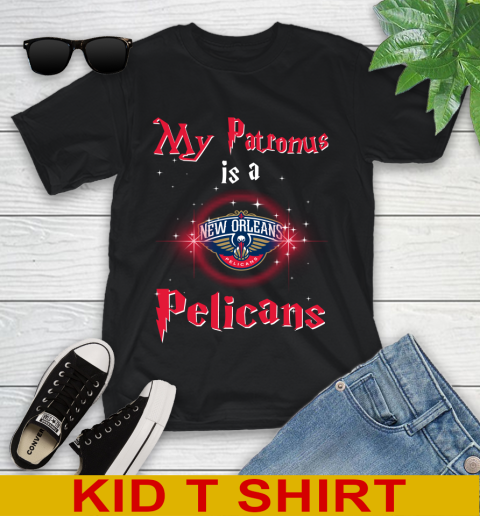 NBA Basketball Harry Potter My Patronus Is A New Orleans Pelicans Youth T-Shirt