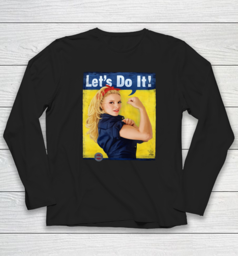 Trish Stratus Let's Do It Rosie The Riveter Parody Meme Long Sleeve T-Shirt