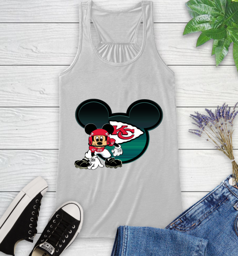 NFL Kansas City Chiefs Mickey Mouse Disney Football T Shirt Racerback Tank