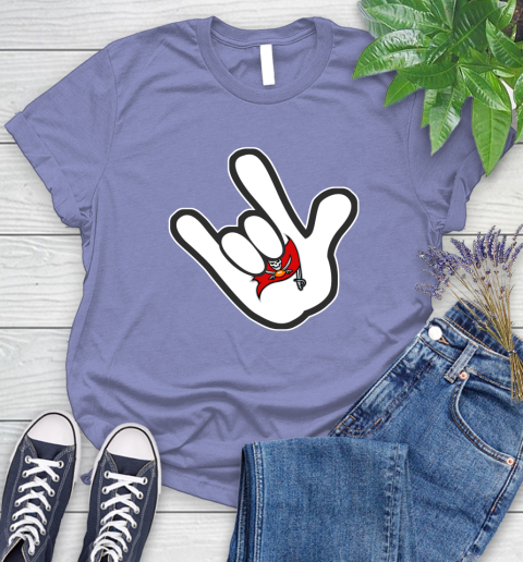 Tampa Bay Buccaneers NFL Football Mickey Rock Hand Disney Women's T-Shirt 11