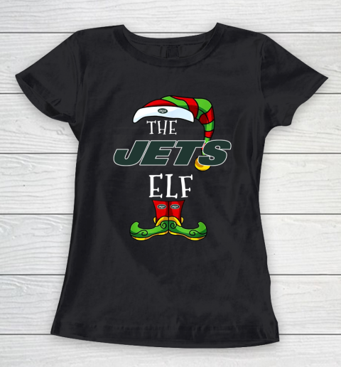 New York Jets Christmas ELF Funny NFL Women's T-Shirt