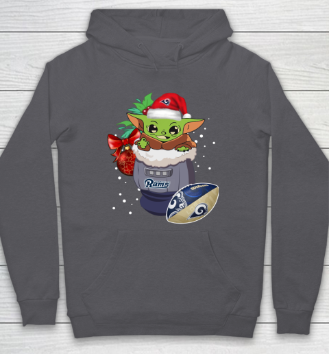 Los Angeles Rams Christmas Baby Yoda Star Wars Funny Happy NFL Hoodie 7