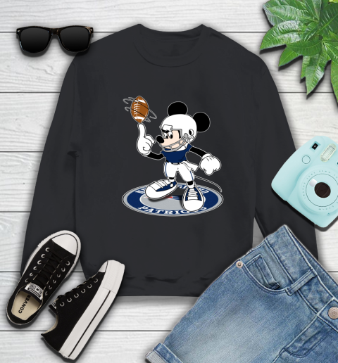 NFL Football New England Patriots Cheerful Mickey Disney Shirt Sweatshirt