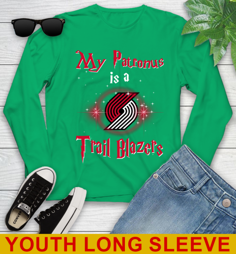 NBA Basketball Harry Potter My Patronus Is A Portland Trail Blazers Youth Long Sleeve 7