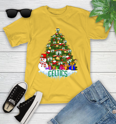 Boston Celtics Merry Christmas NBA Basketball Sports Youth T-Shirt 8