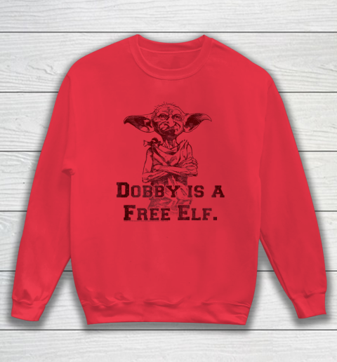 Kids Harry Potter Dobby Is A Free Elf Portrait Sweatshirt