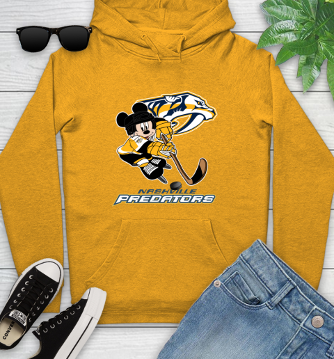 NHL Nashville Predators Mickey Mouse Disney Hockey T Shirt Youth Hoodie 3