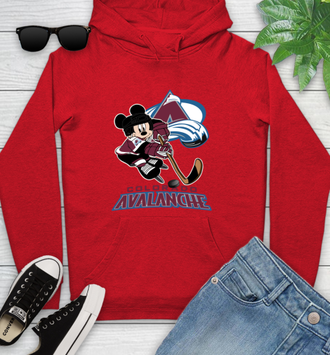 NHL Colorado Avalanche Mickey Mouse Disney Hockey T Shirt Youth Hoodie 11